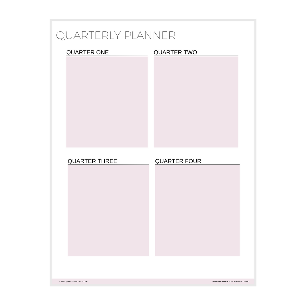 Digital Quarterly Planner