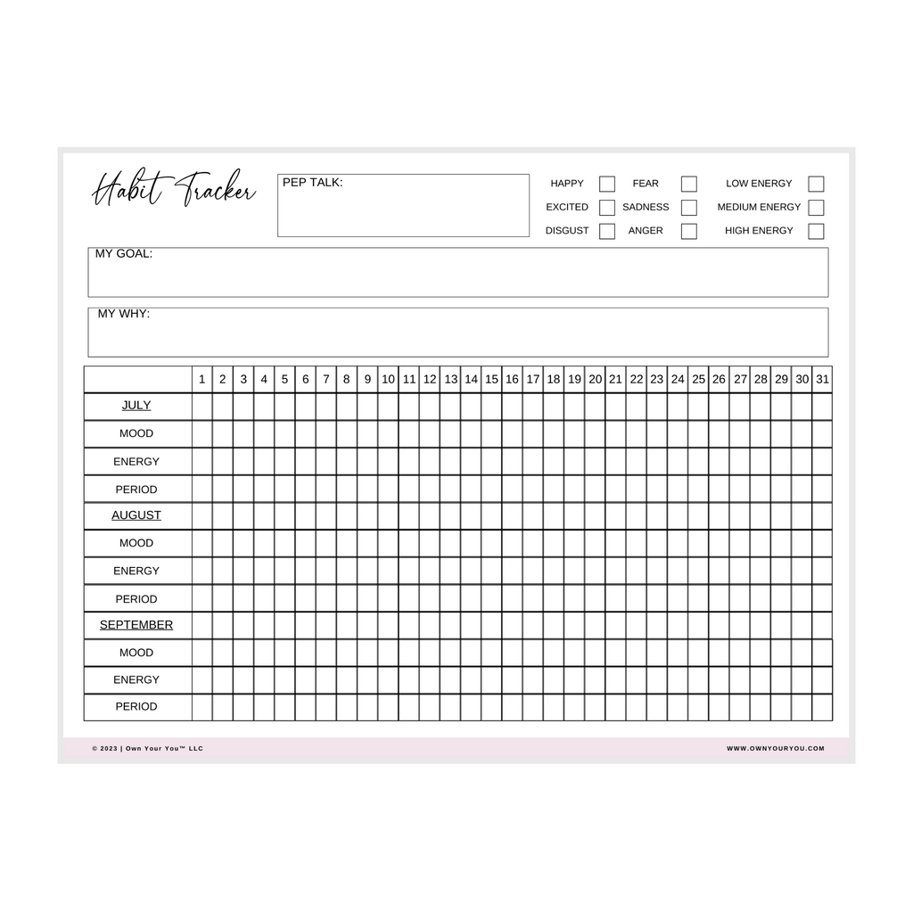 Digital All In One Habit Tracker