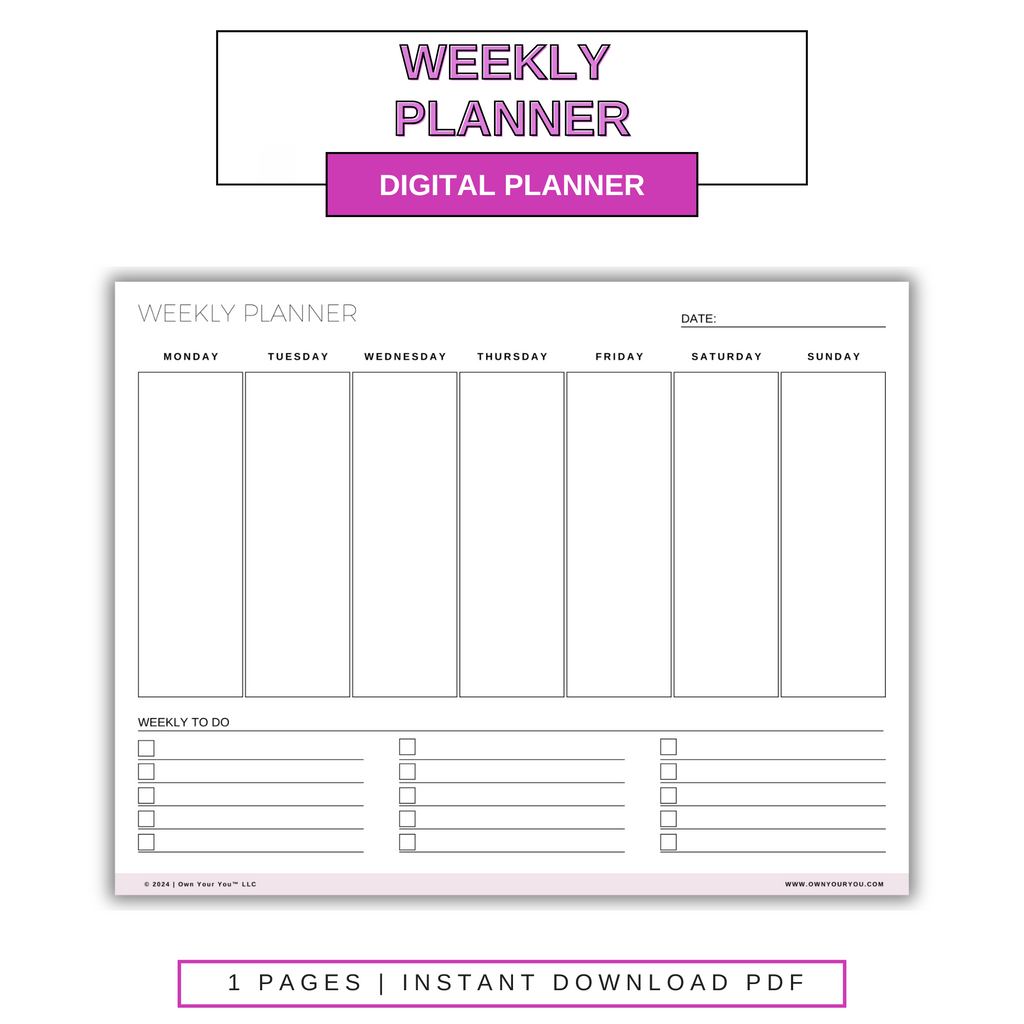 Digital Weekly Planner