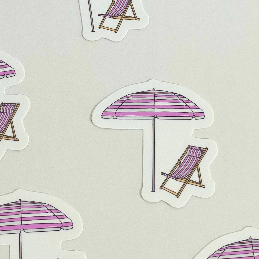 Beach Umbrella and Chair Sticker