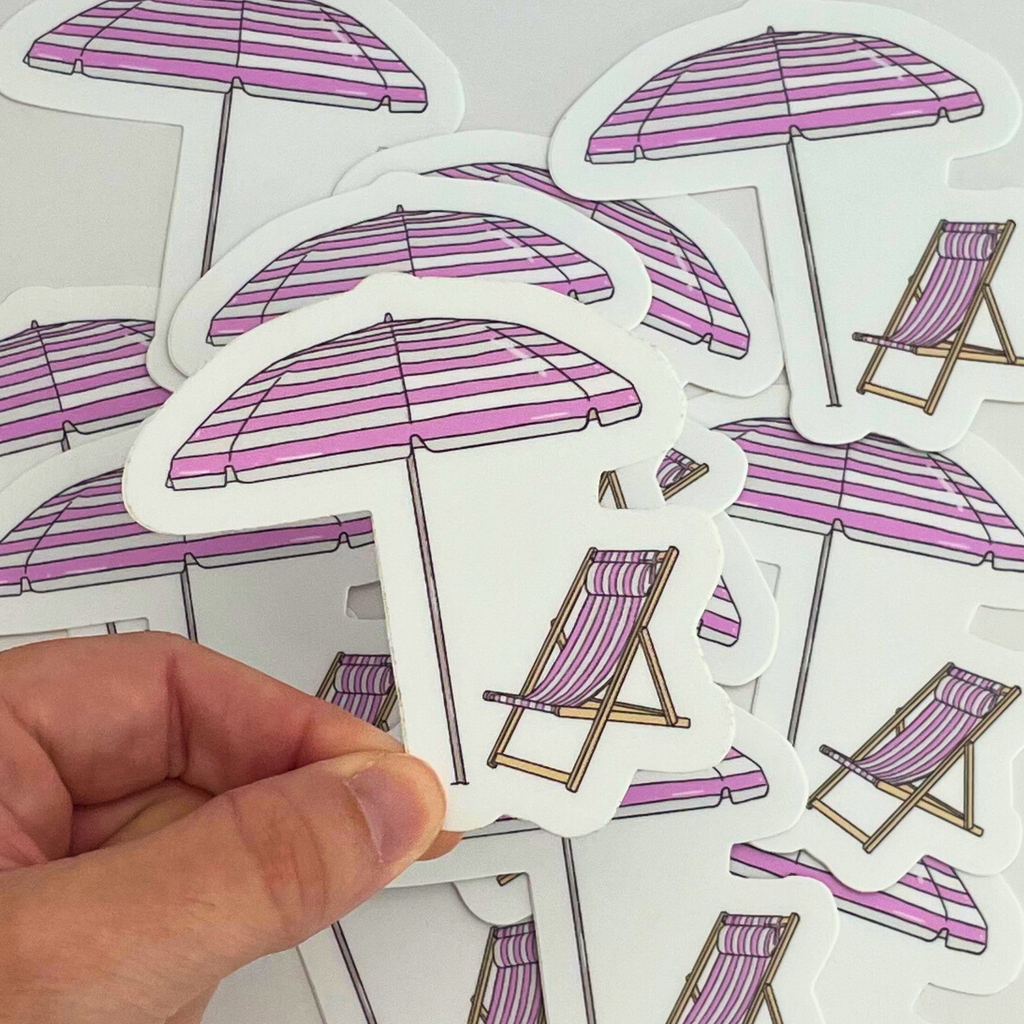 Beach Umbrella and Chair Sticker