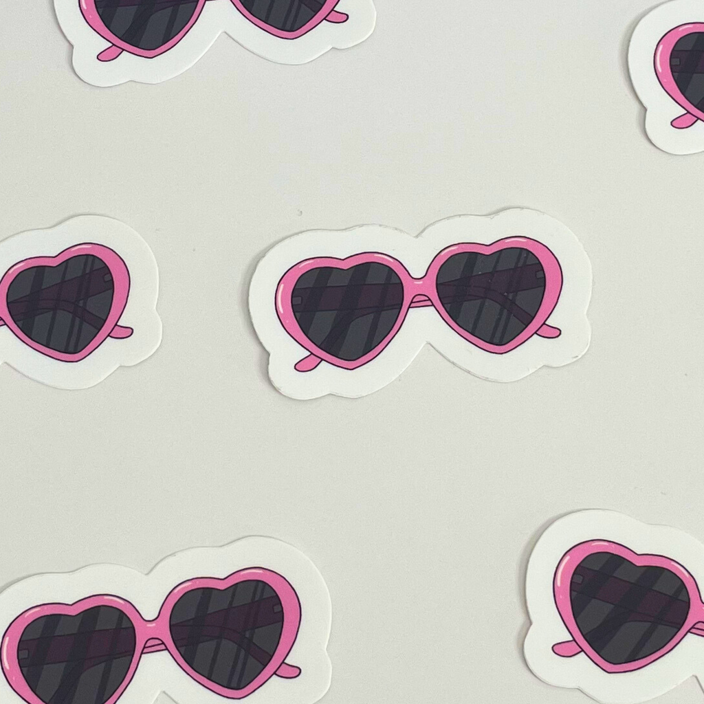 Heart Sunglasses Sticker