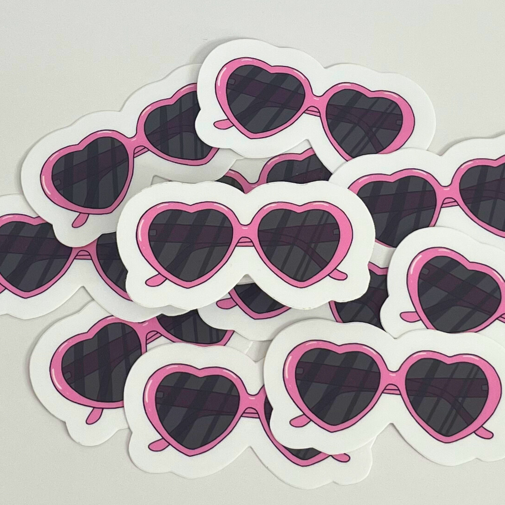 Heart Sunglasses Sticker