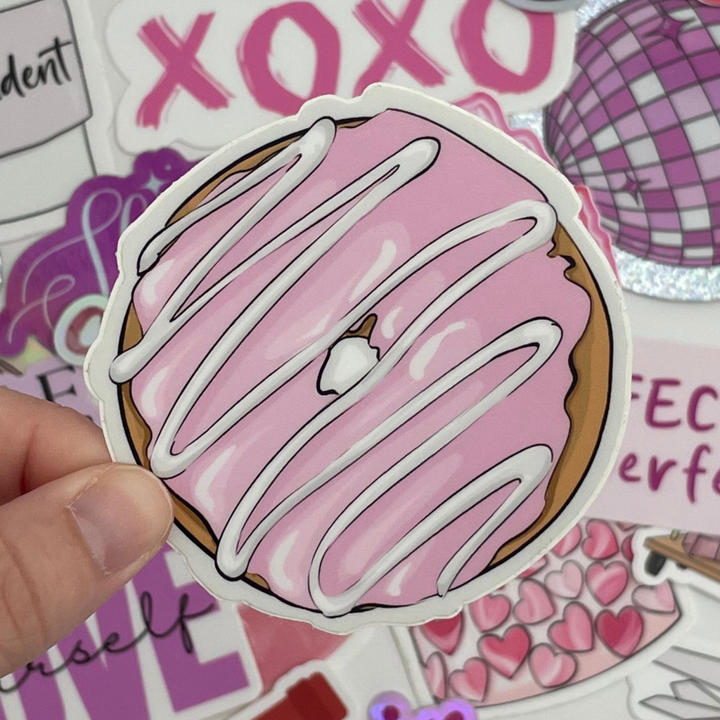 Pink Glaze Donut Sticker