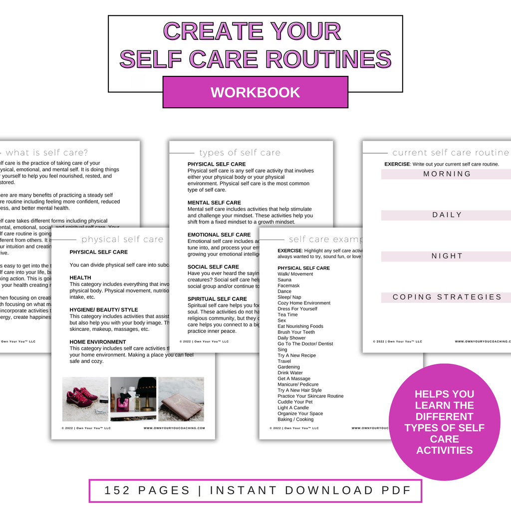 Digital Own Your Self Care Workbook