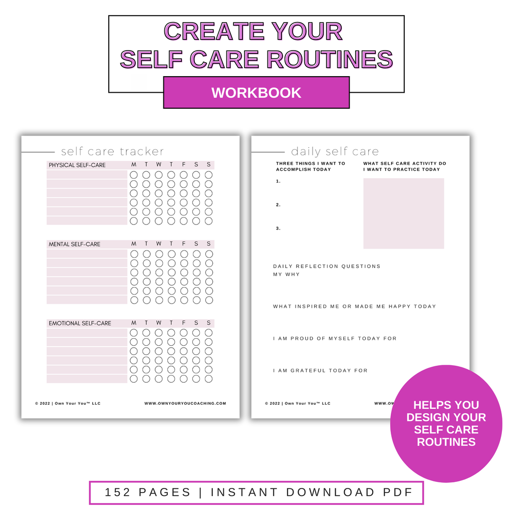 Digital Own Your Self Care Workbook