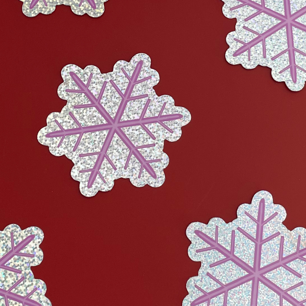 Snowflake Glitter Sticker