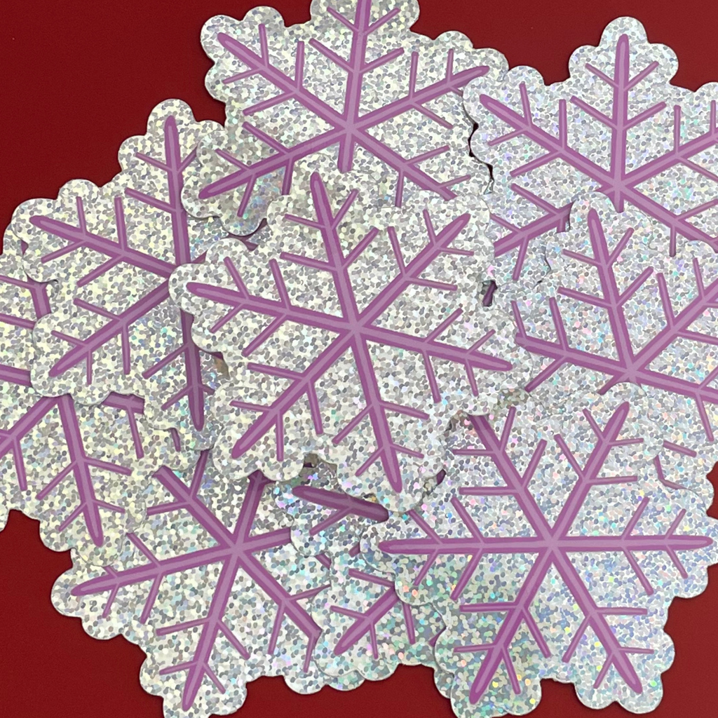 Snowflake Glitter Sticker