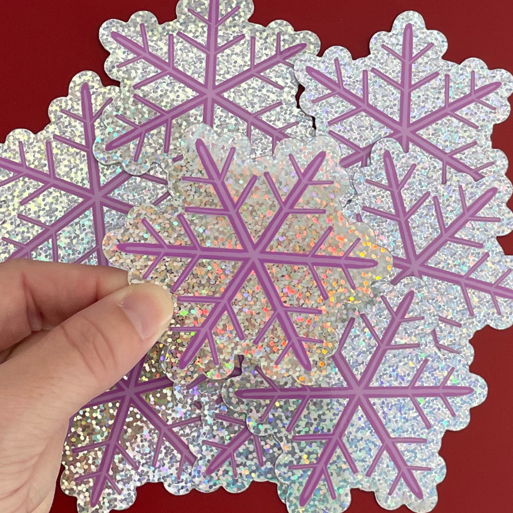 Snowflake Glitter Sticker